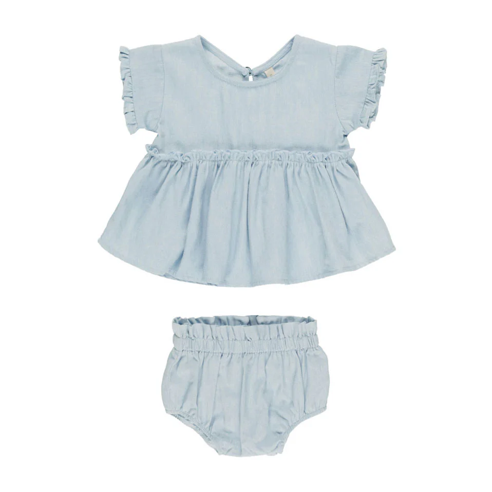 Quincy Mae Chambray Juniper Set