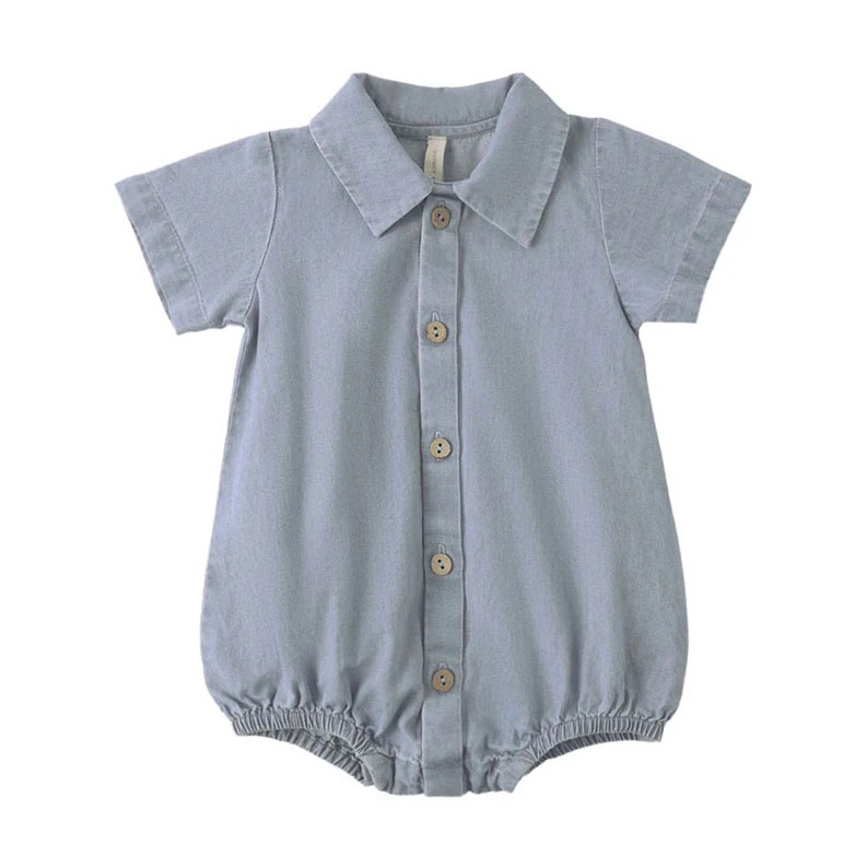 Quincy Mae Chambray Matteo Romper