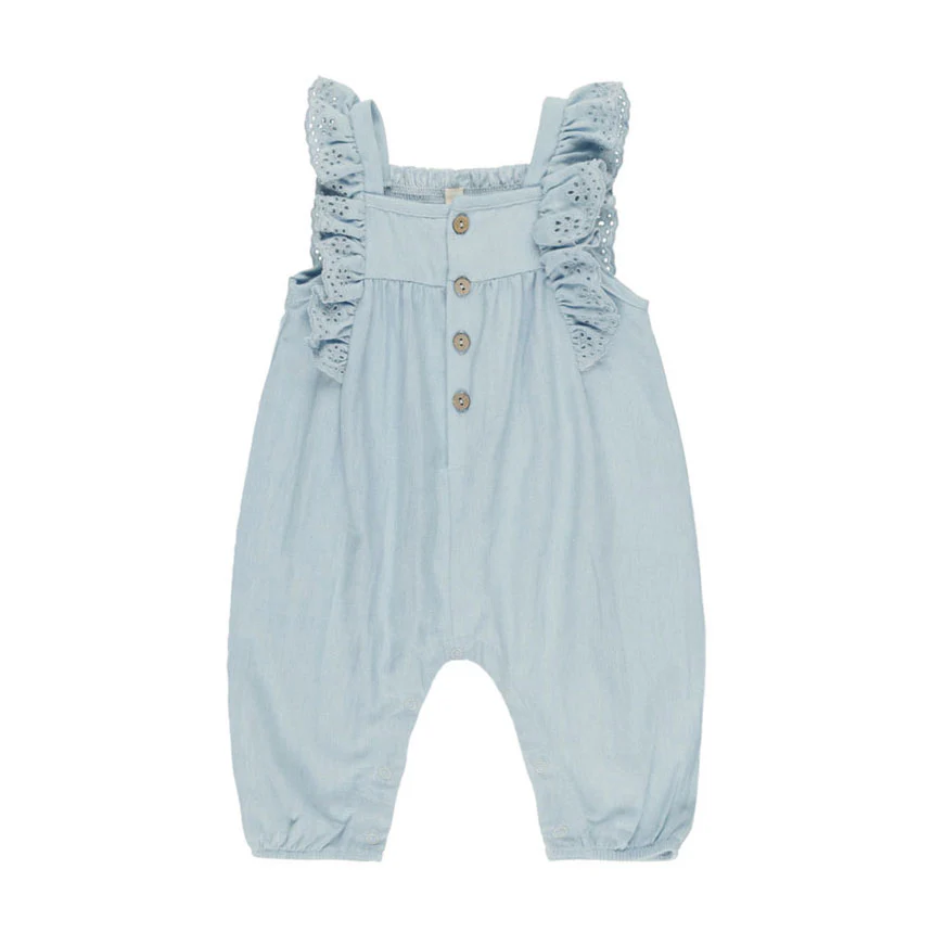 Quincy Mae Chambray Nova Romper