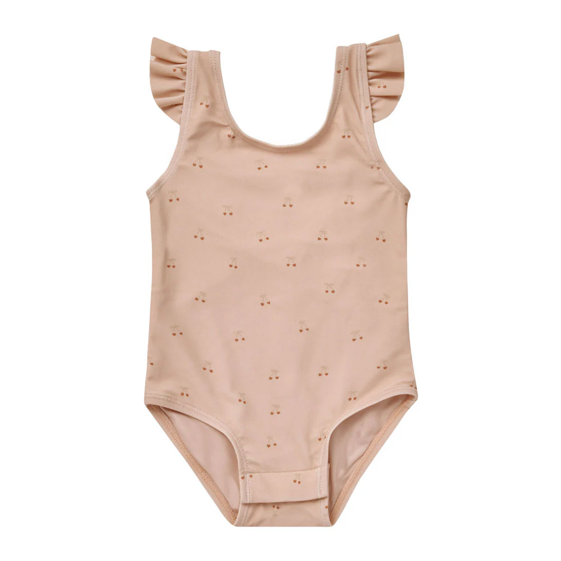 Quincy Mae Cherries Flutter One-Piece Swimsuit