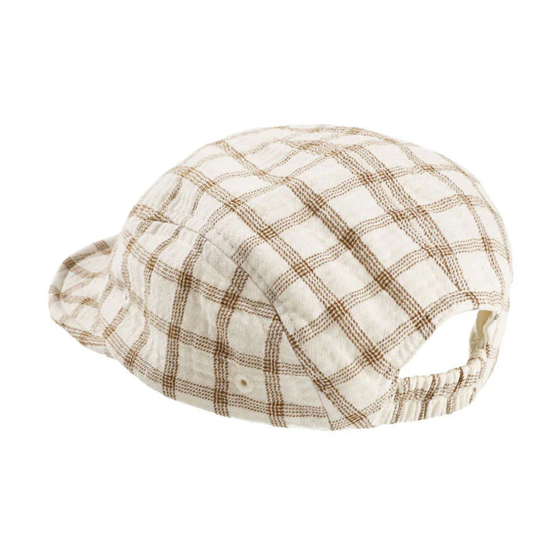 Quincy Mae Cinnamon Check Baby Cap - Image 2