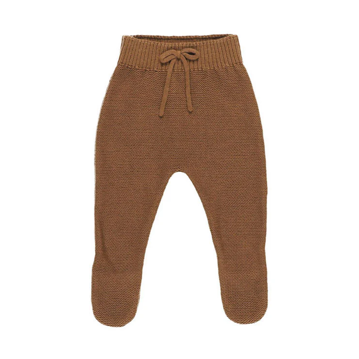 Quincy Mae Cinnamon Footed Knit Pant