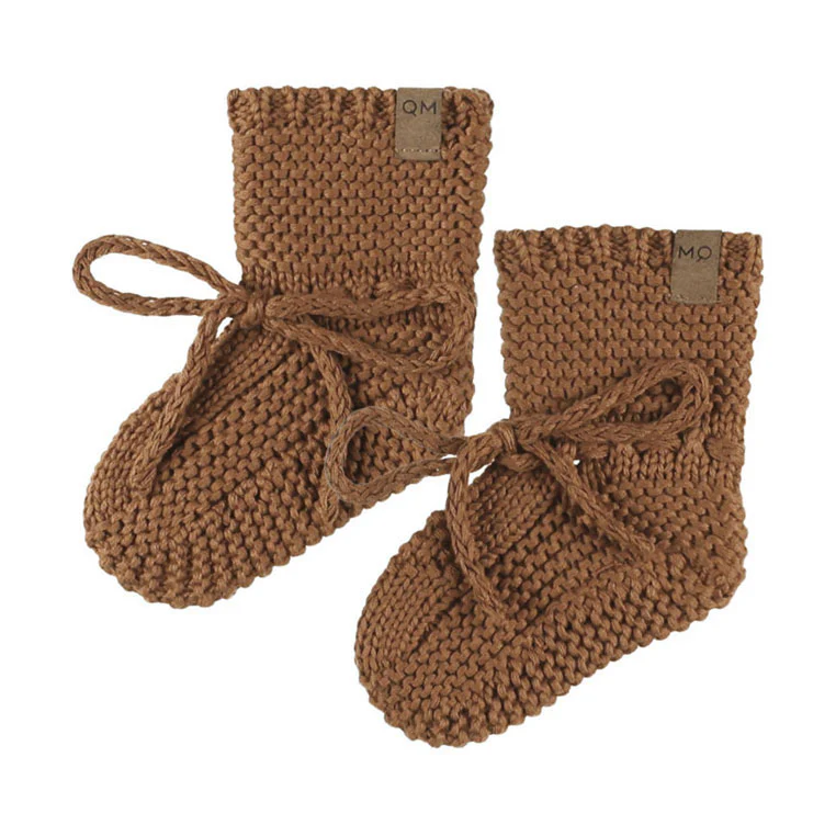 Quincy Mae Cinnamon Knit Booties