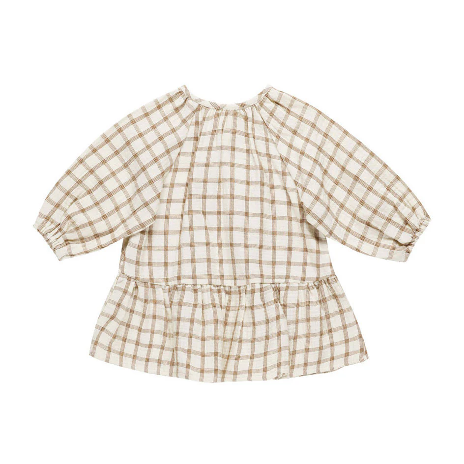 Quincy Mae Cinnamon Plaid Lany Dress - Image 2