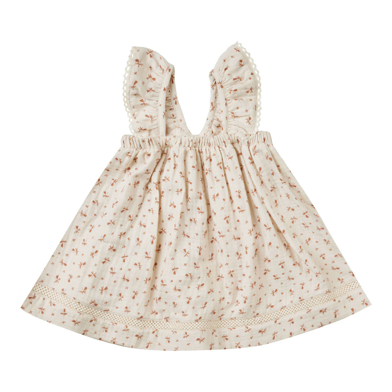 Quincy Mae Clay Ditsy Ruffle Tank Dress