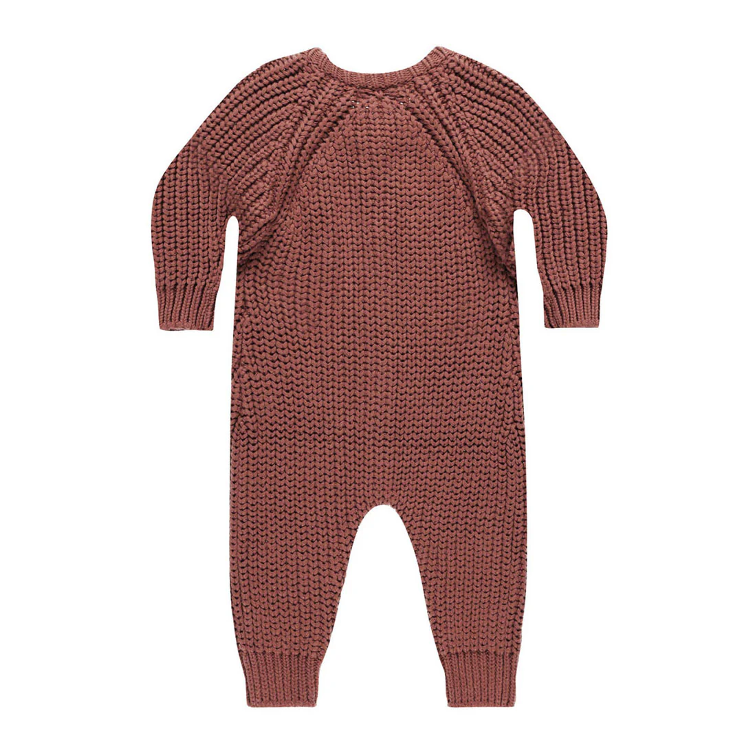 Quincy Mae Cranberry Chunky Knit Jumpsuit - Image 2