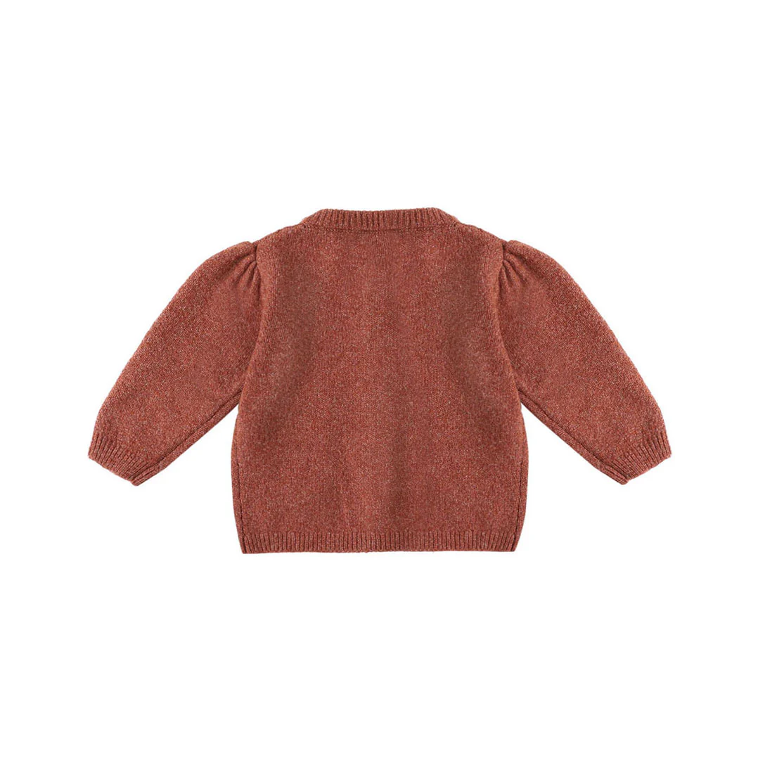 Quincy Mae Cranberry Holly Cardigan - Image 3