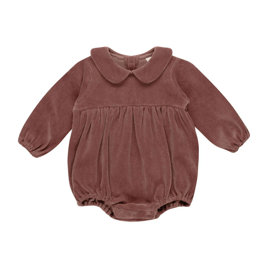 Quincy Mae Cranberry Peter Pan Romper