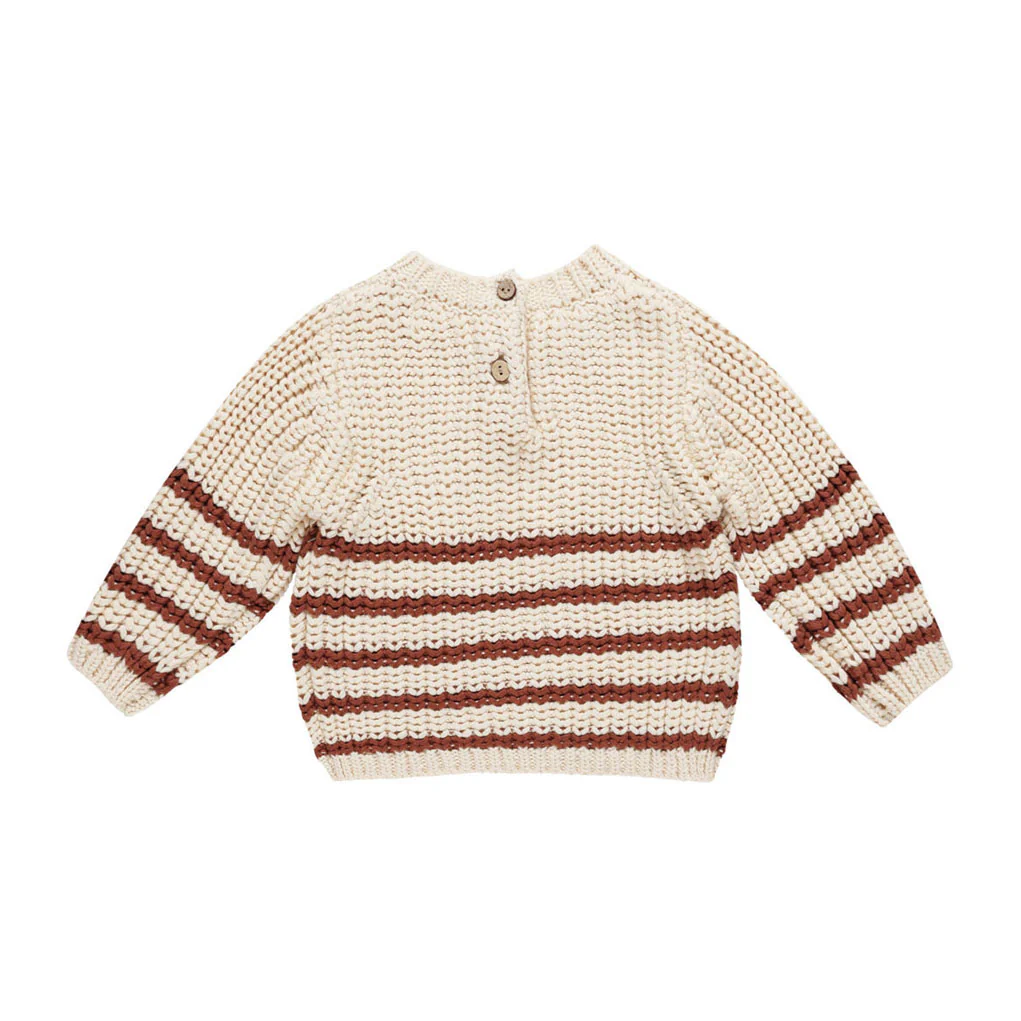 Quincy Mae Cranberry Stripe Rex Sweater - Image 2