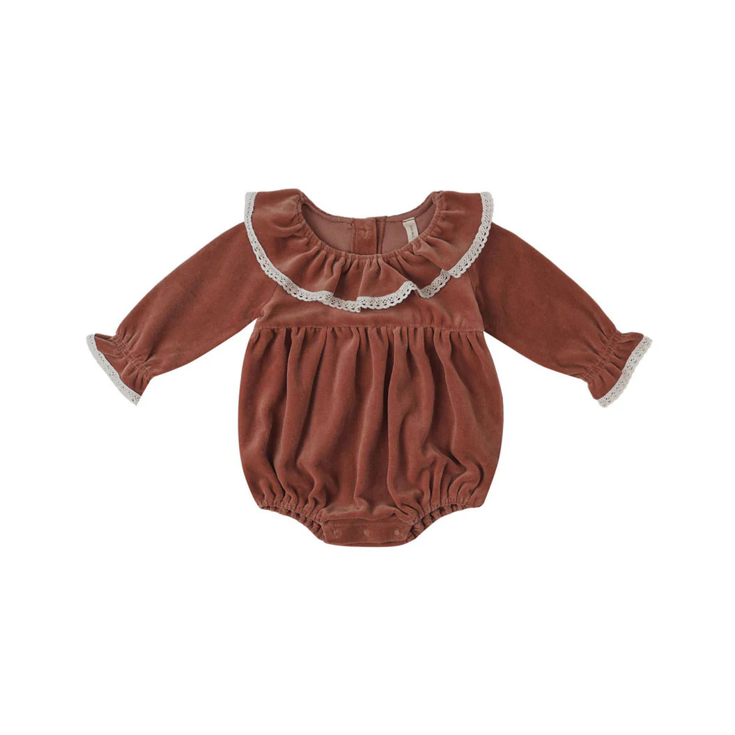 Quincy Mae Cranberry Wendy Romper