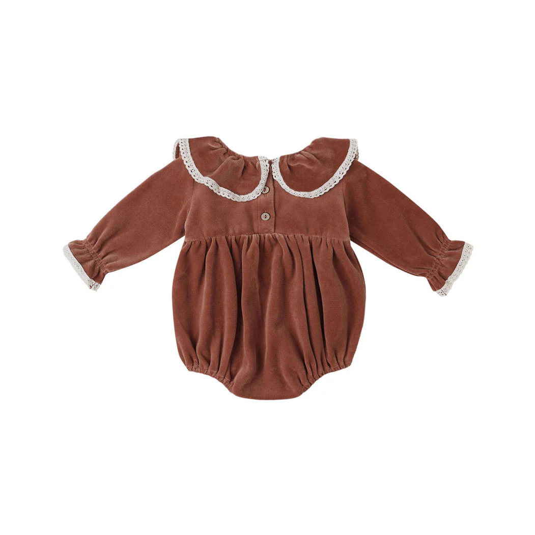 Quincy Mae Cranberry Wendy Romper - Image 2