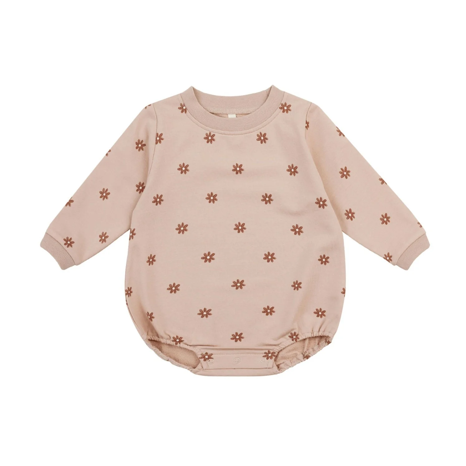 Quincy Mae Daisies Crewneck Bubble Romper