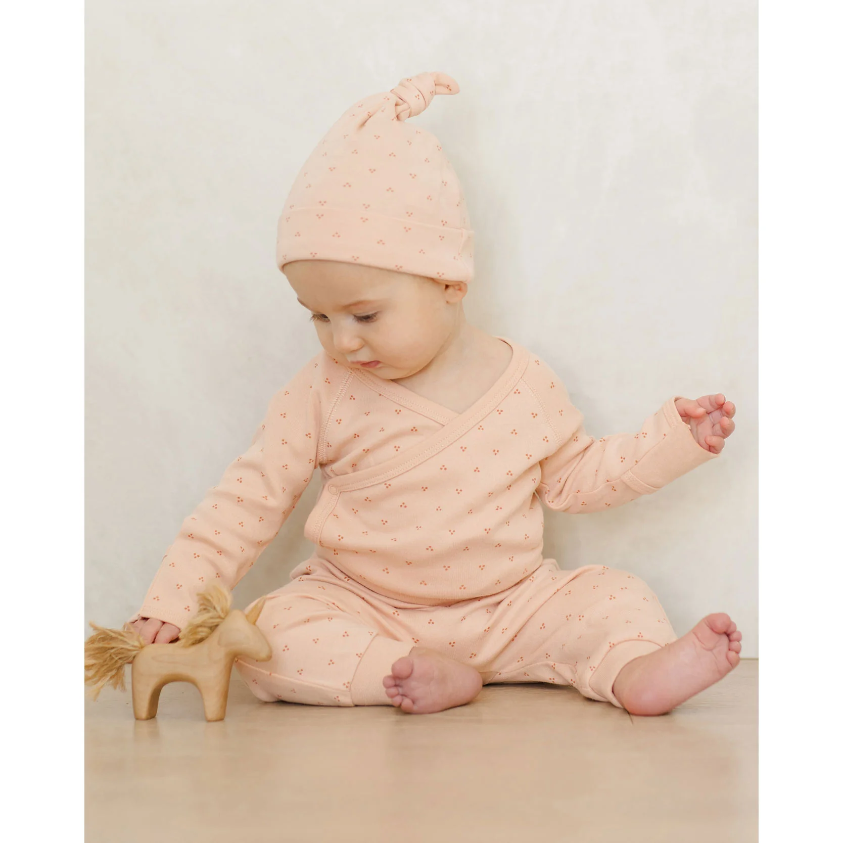Quincy Mae Dotty Knotted Baby Hat - Image 2