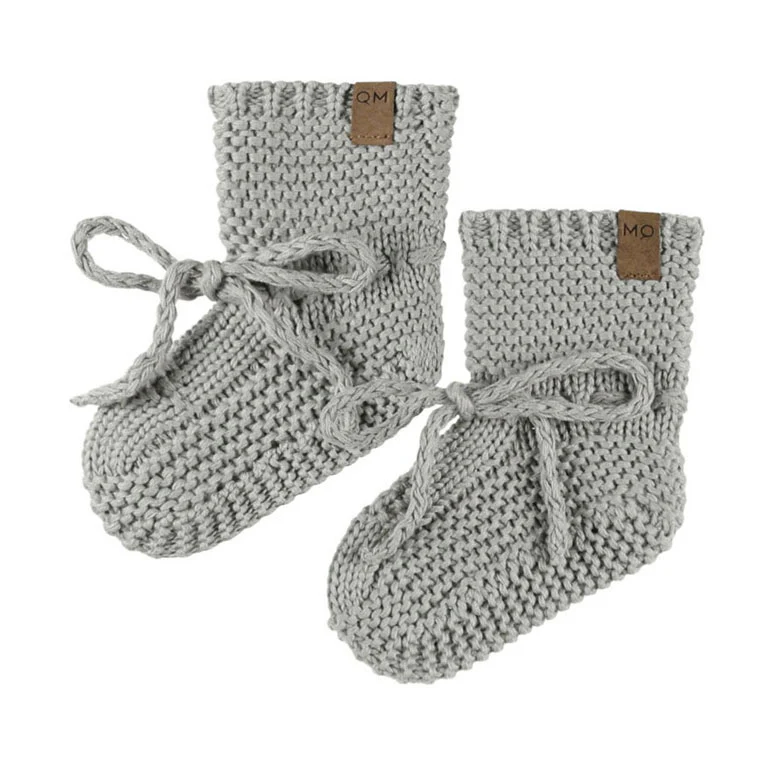 Quincy Mae Dusty Blue Knit Booties