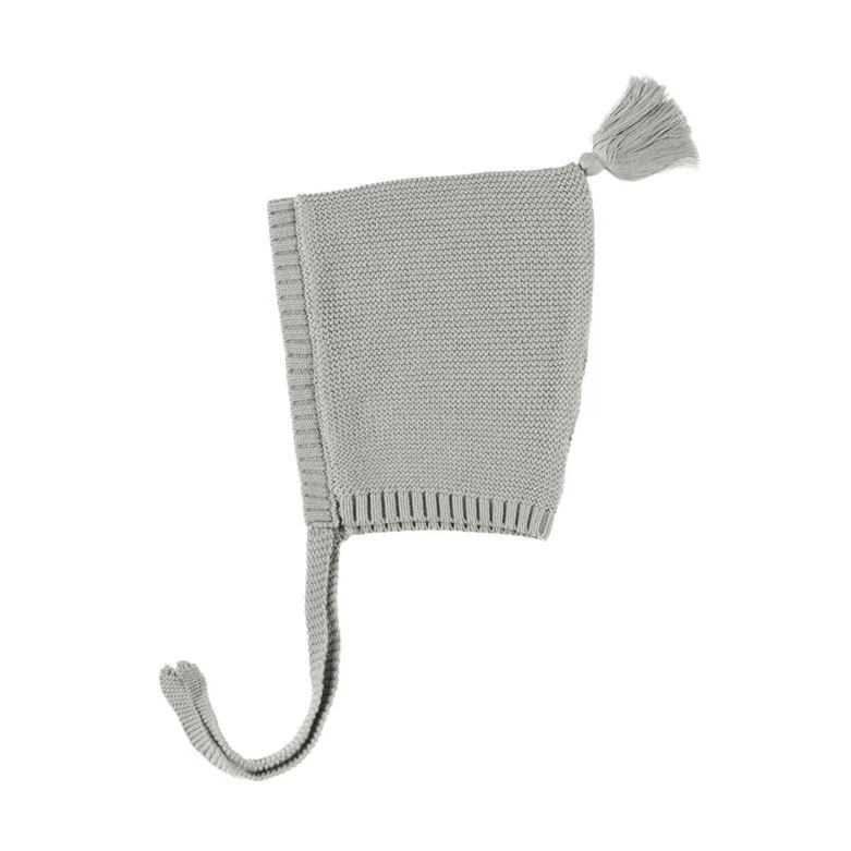 Quincy Mae Dusty Blue Knit Pixie Bonnet