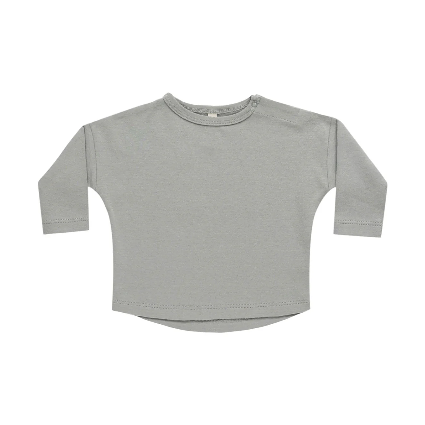 Quincy Mae Dusty Blue Long Sleeve Tee