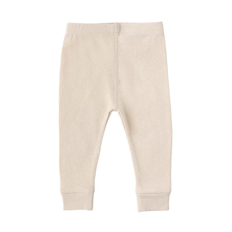 Quincy Mae Ecru Ribbed Legging