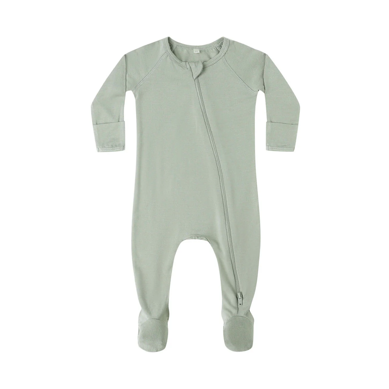 Quincy Mae Fern Bamboo Zip Footie