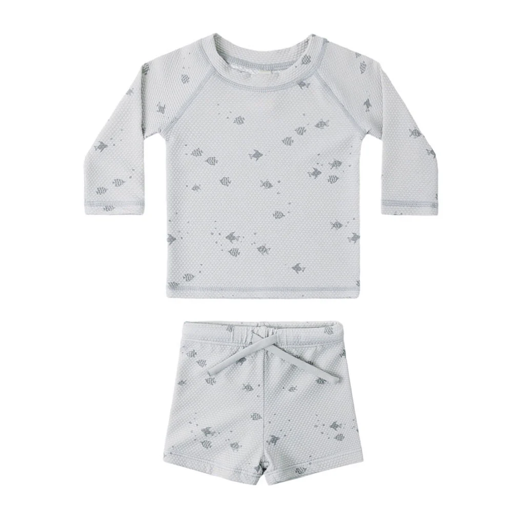 Quincy Mae Fish Finn Rashguard + Short Set