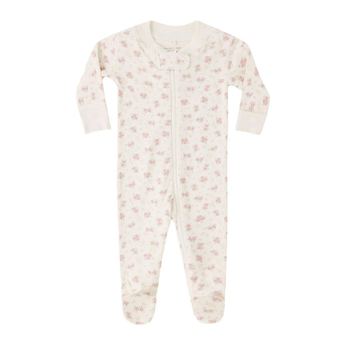 Quincy Mae Flower Field Zip Long Sleeve Sleeper Footie