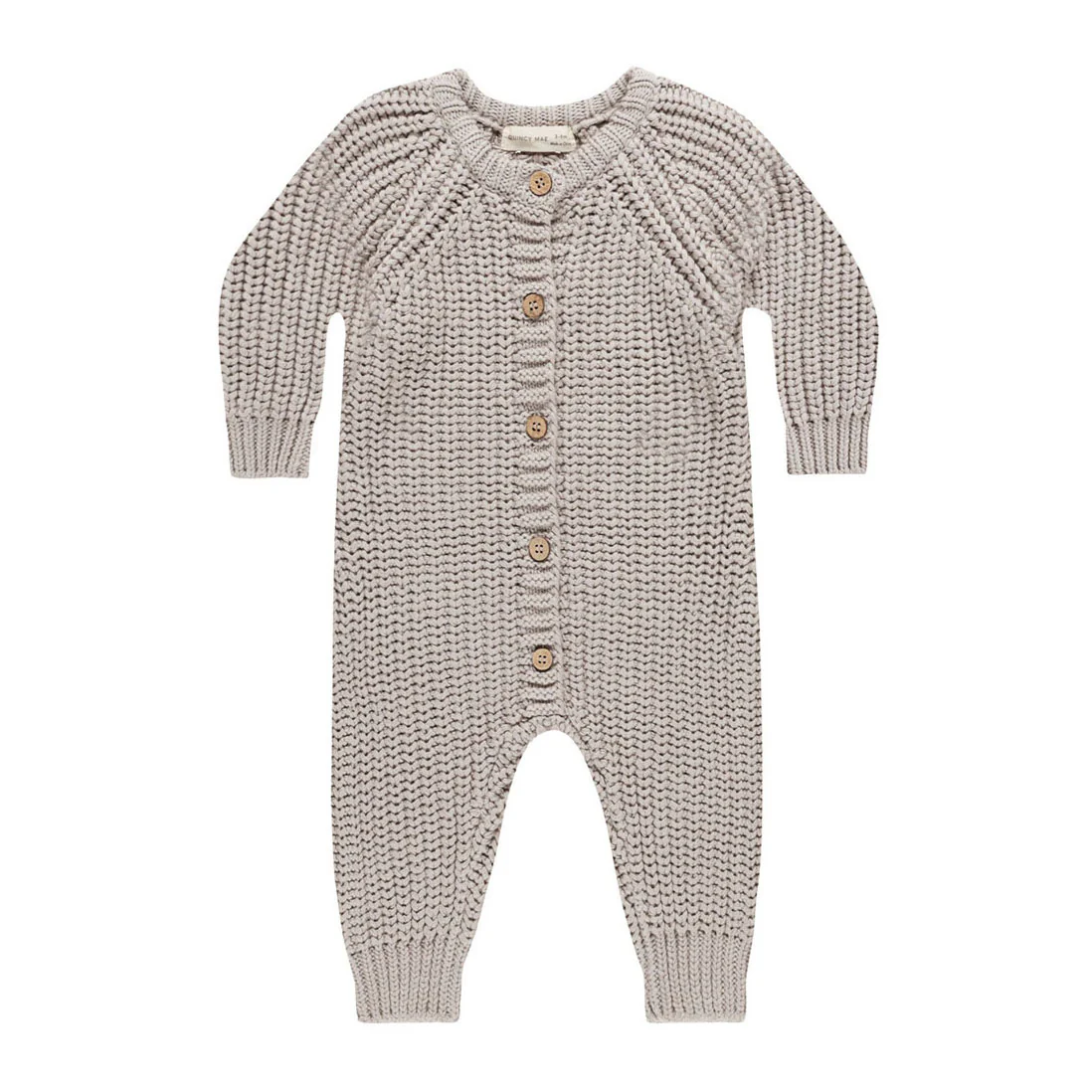 Quincy Mae Fog Chunky Knit Jumpsuit