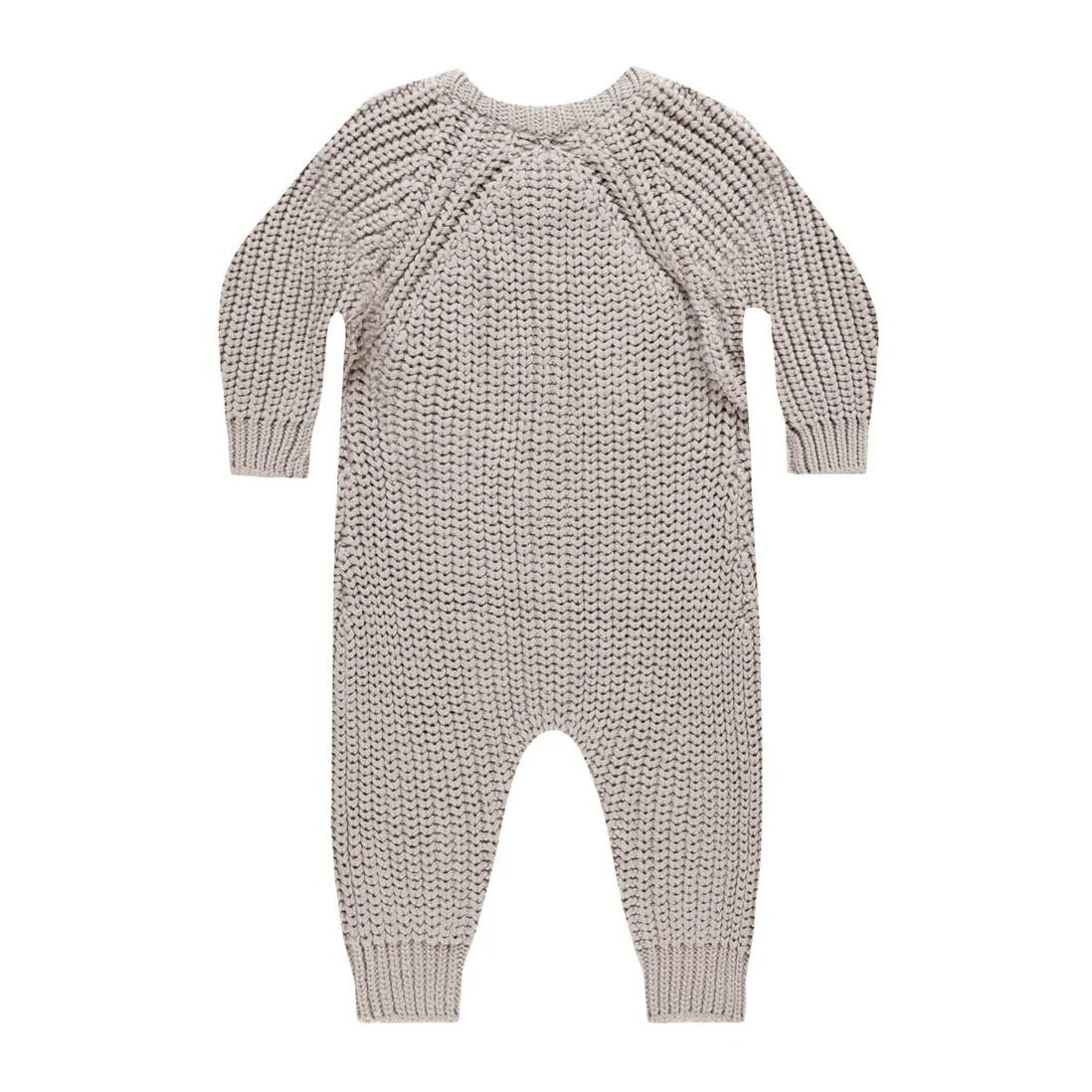 Quincy Mae Fog Chunky Knit Jumpsuit - Image 2