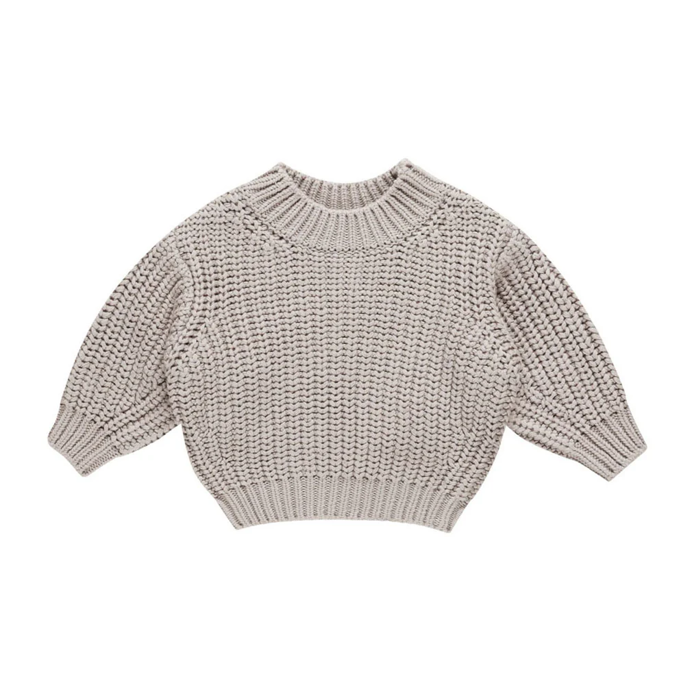 Quincy Mae Fog Chunky Knit Sweater