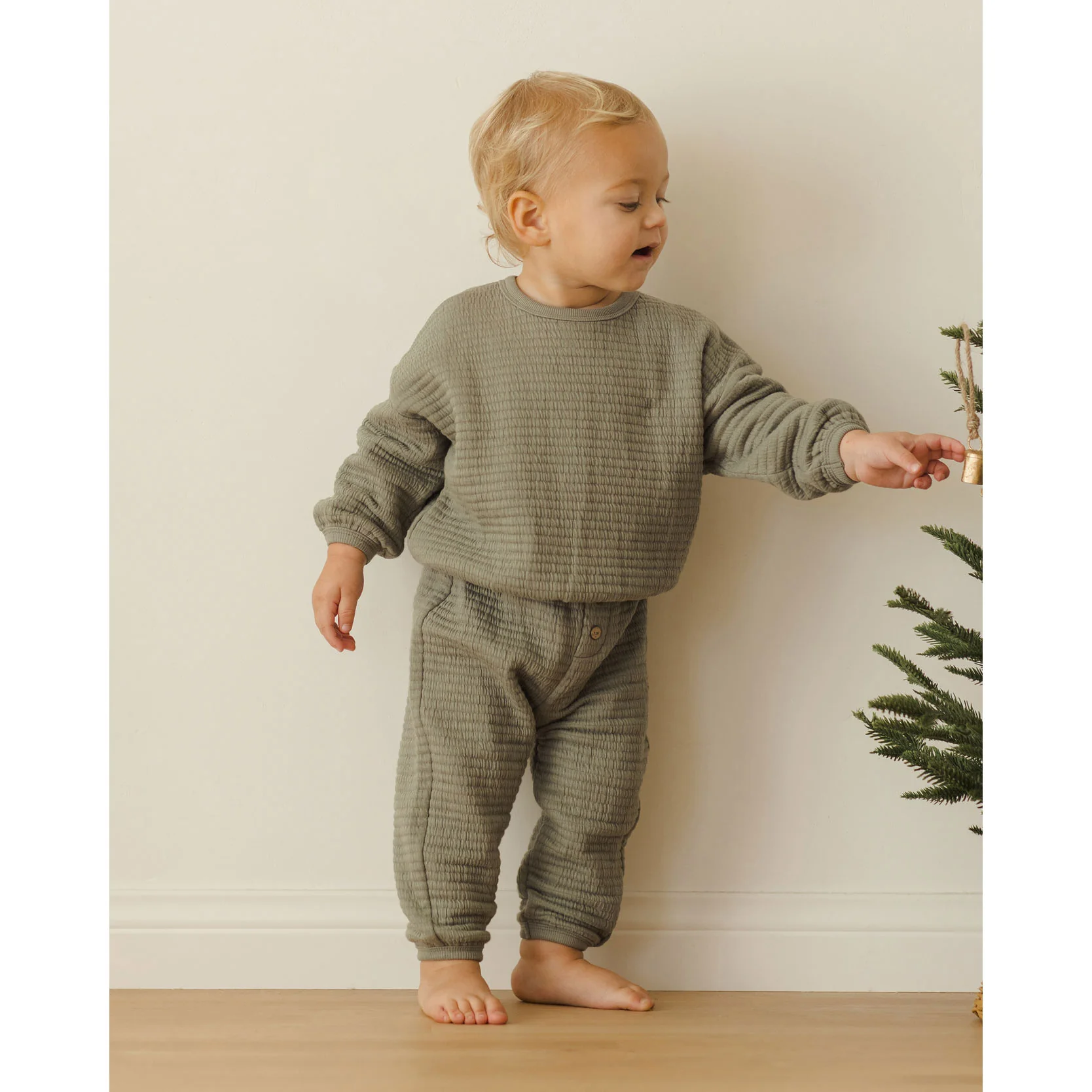 Quincy Mae Forest Textured Sweat Set - Image 2