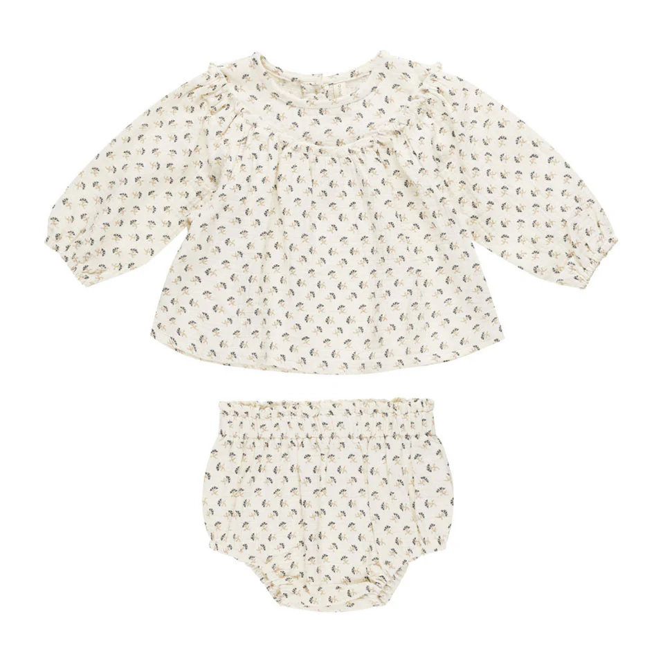 Quincy Mae French Flora Mia Top + Bloomer Set