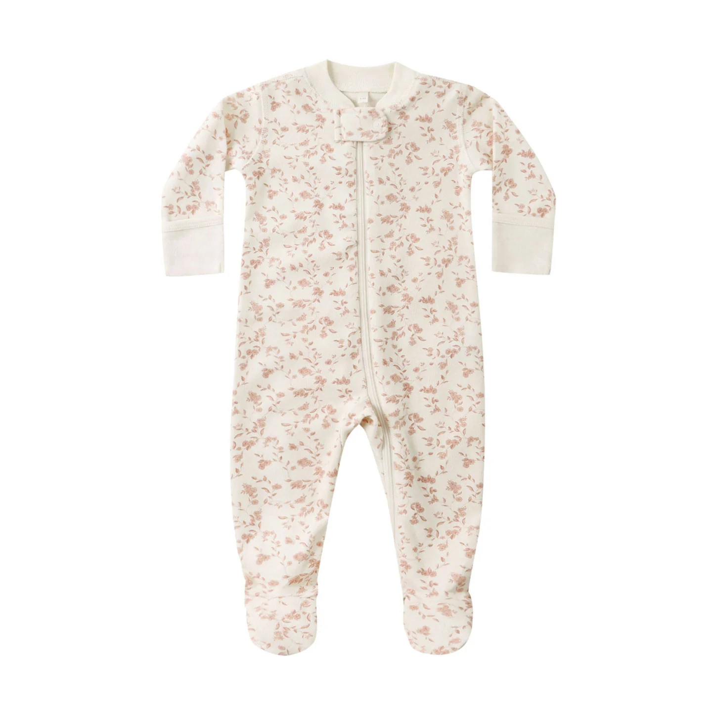 Quincy Mae French Garden Zip Long Sleeve Sleeper Footie