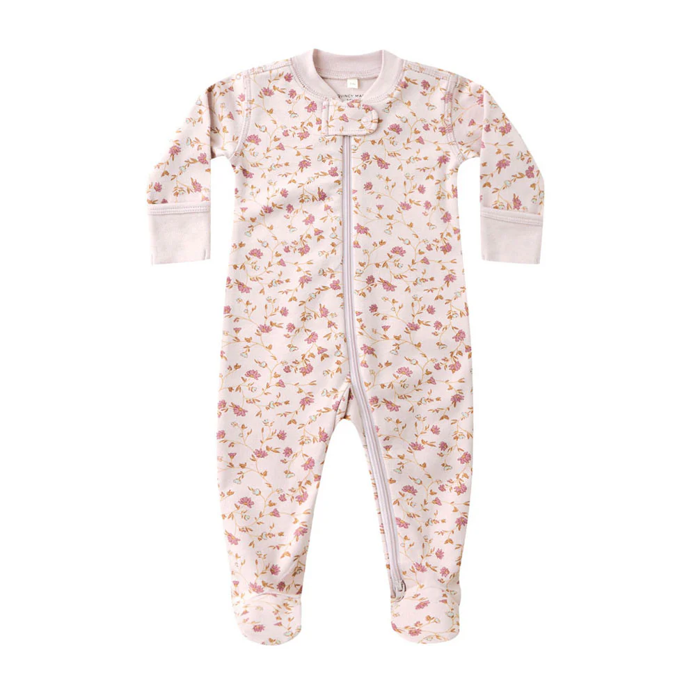Quincy Mae Garden Zip Sleeper Footie
