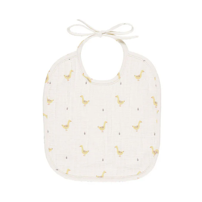 Quincy Mae Geese Woven Tie Bib