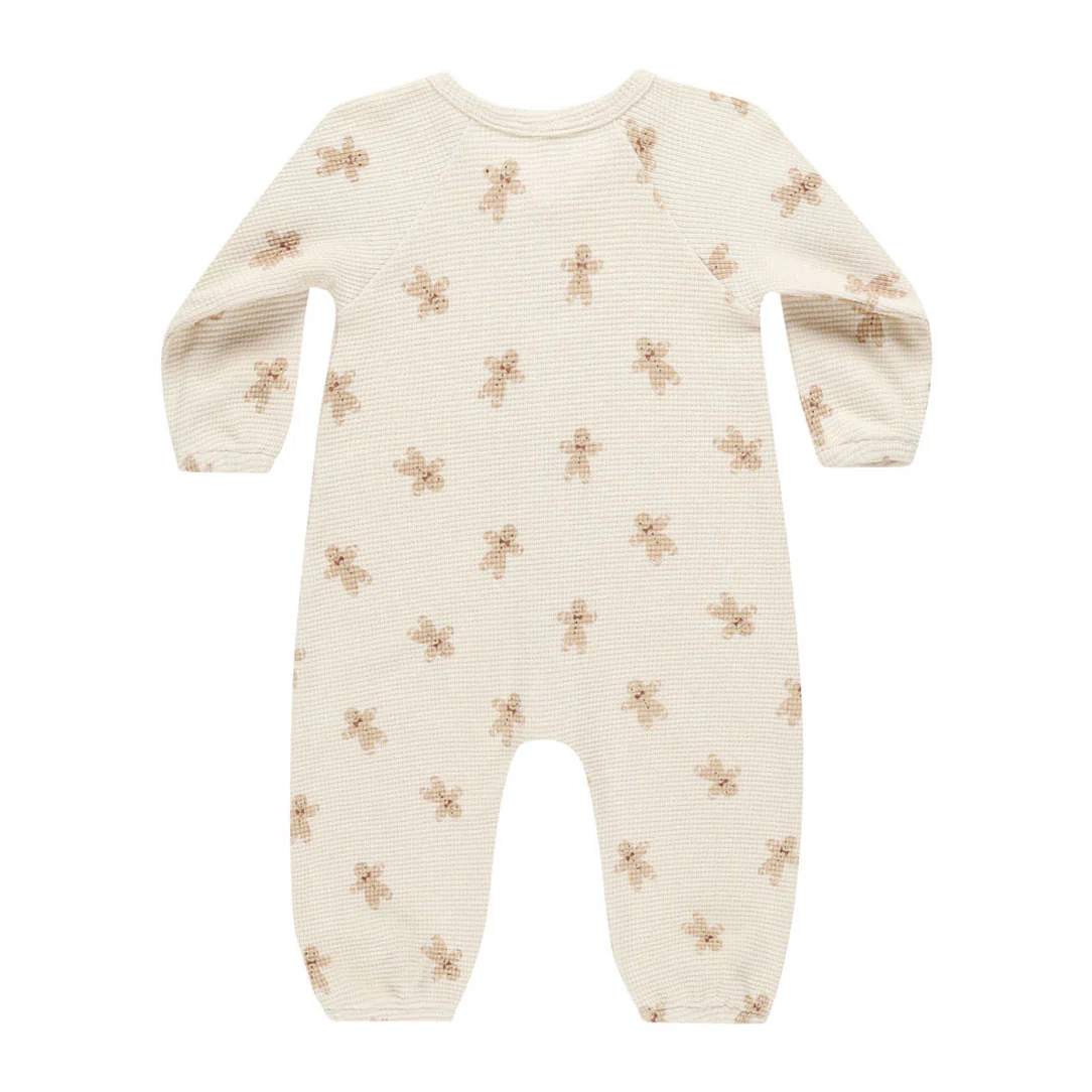 Quincy Mae Gingerbread Waffle Long Sleeve Jumpsuit - Image 2