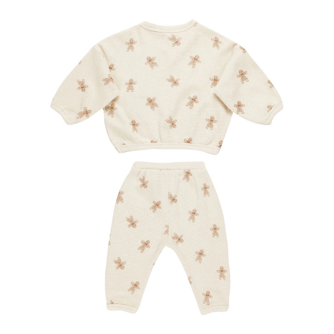 Quincy Mae Gingerbread Waffle Slouch Set - Image 2