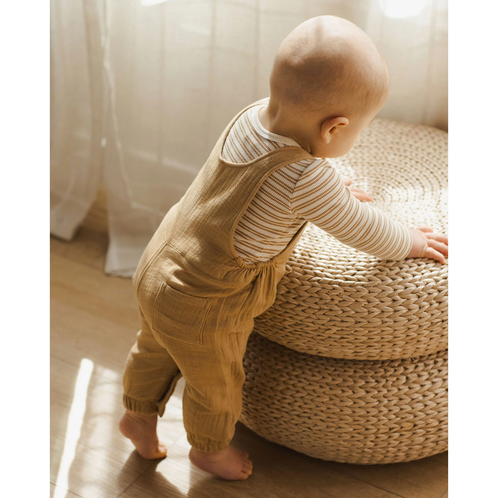 Quincy Mae Golden Baby Overall - Image 2