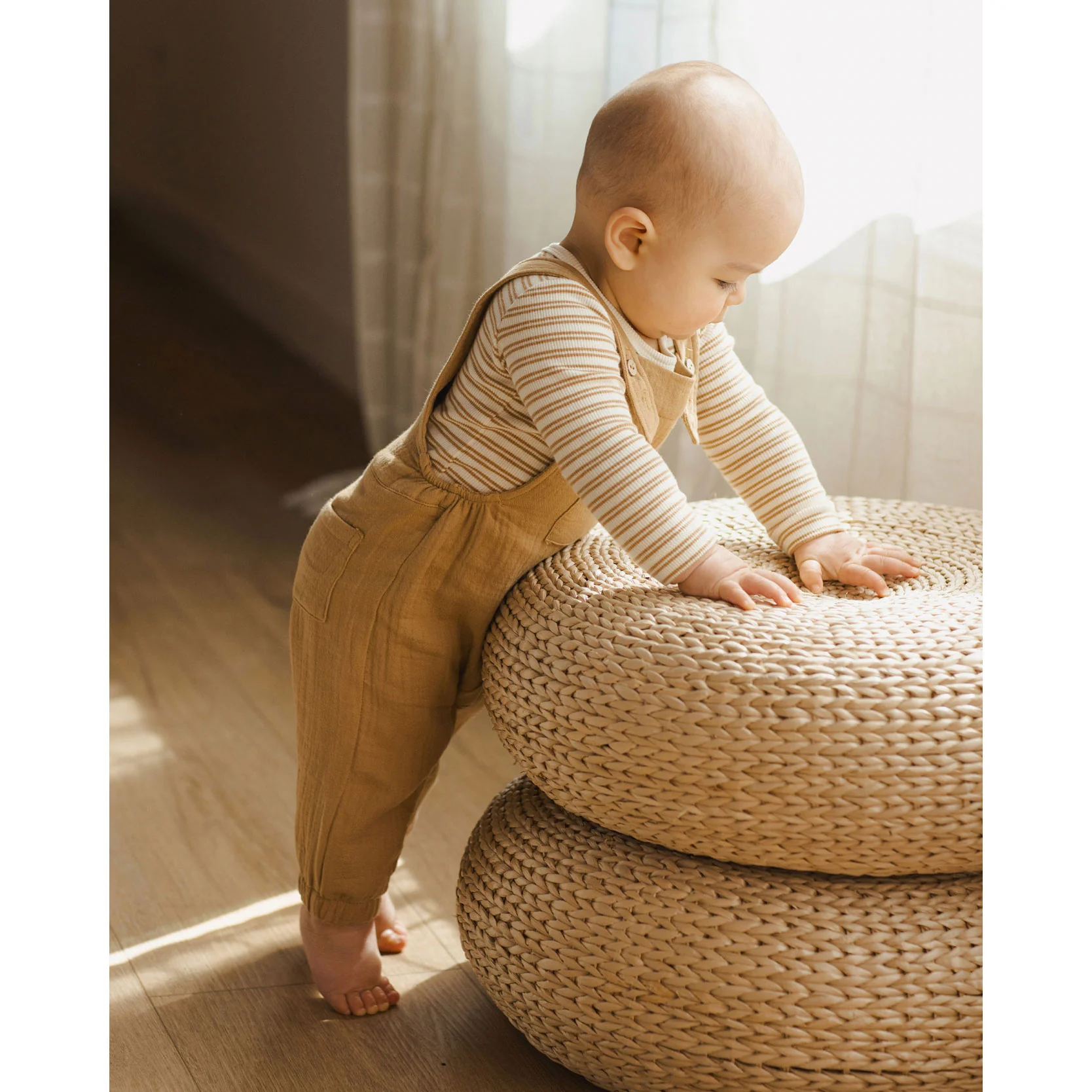 Quincy Mae Golden Baby Overall - Image 4