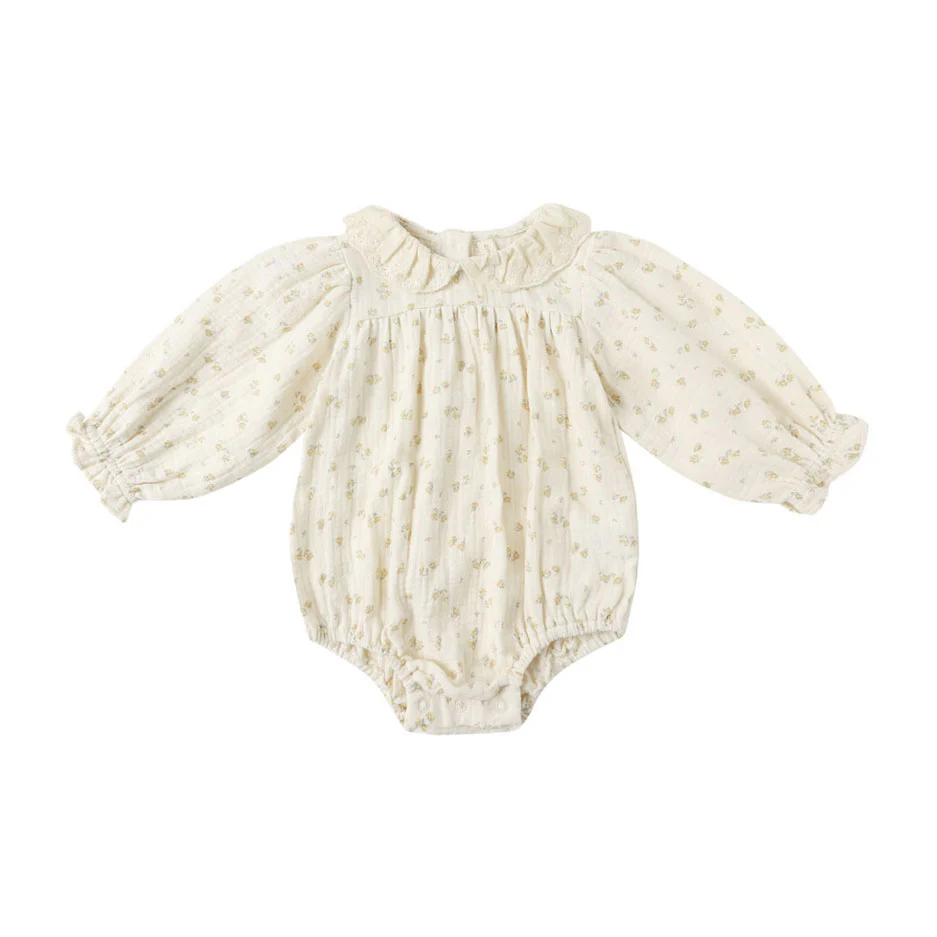 Quincy Mae Golden Floral Callie Romper