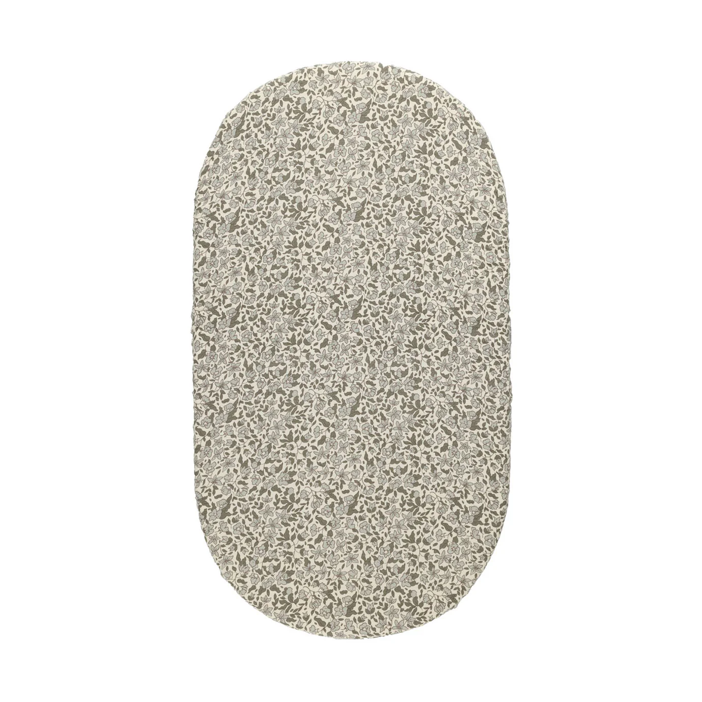 Quincy Mae Green Garden Bassinet Crib Sheet