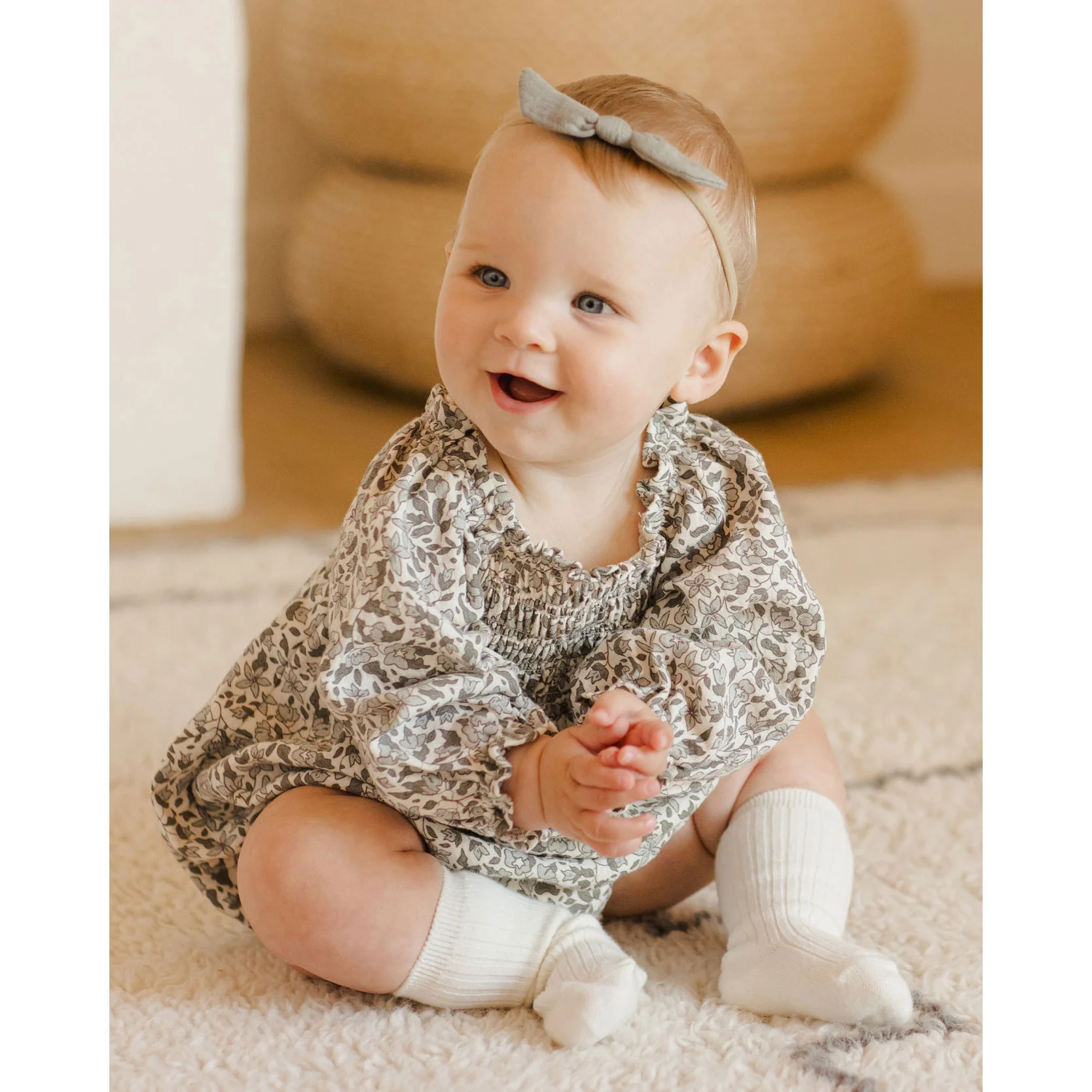 Quincy Mae Green Garden Eden Romper - Image 2