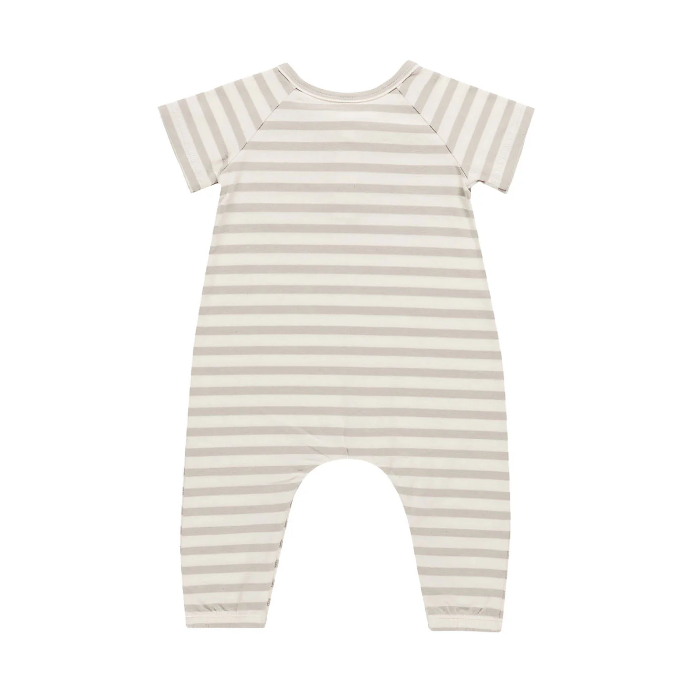 Quincy Mae Grey Stripe Short Sleeve Jumpsuit - Image 2
