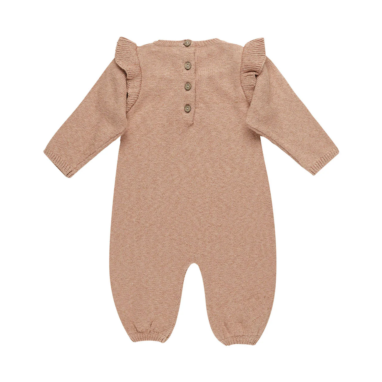 Quincy Mae Heather Rose Long Sleeve Mira Knit Romper - Image 3