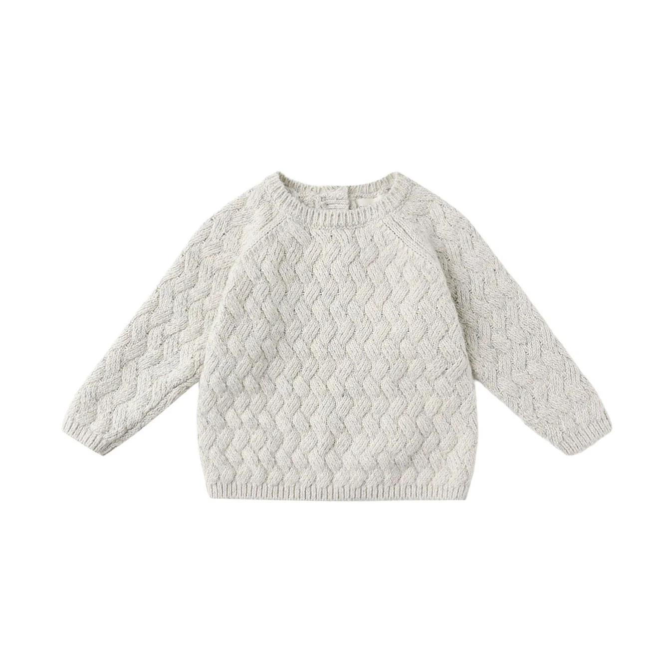 Quincy Mae Heathered Blue Knit Sweater