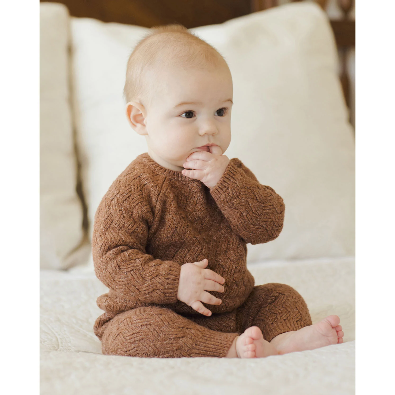 Quincy Mae Heathered Cedar Knit Sweater - Image 5