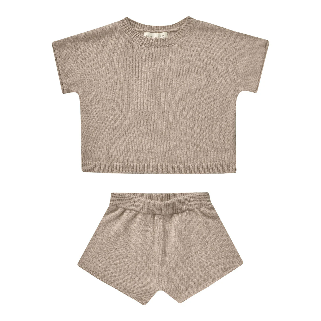 Quincy Mae Heathered Oat Relaxed Summer Knit Set