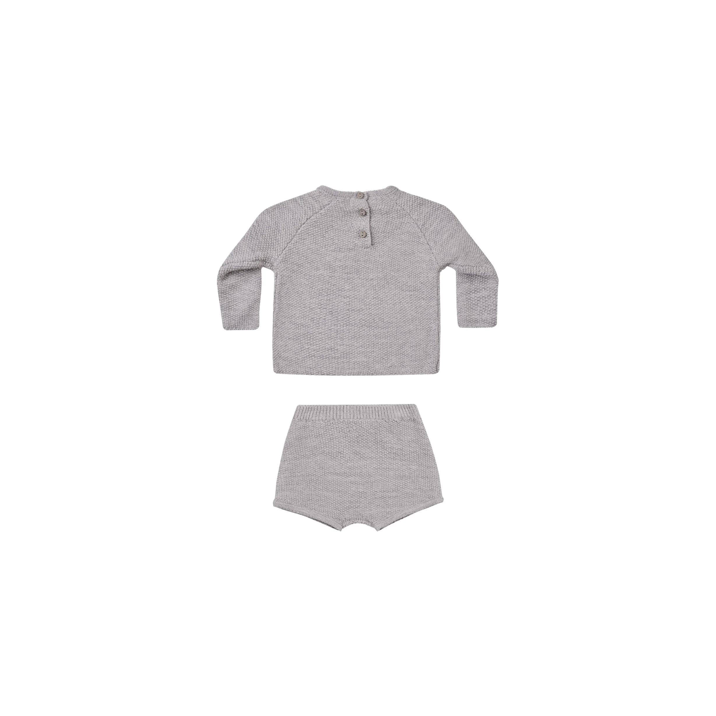 Quincy Mae Heathered Periwinkle Summer Knit Set - Image 2