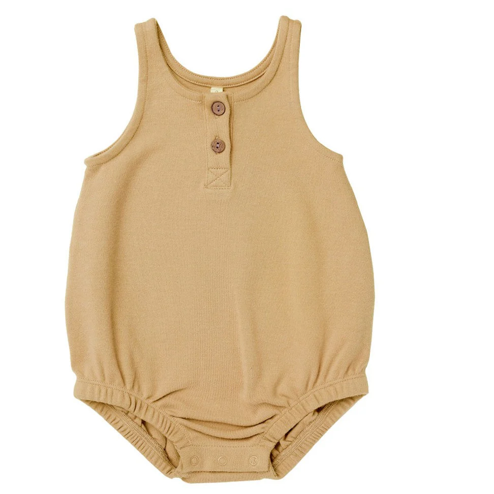 Quincy Mae Honey Sleeveless Bubble Romper