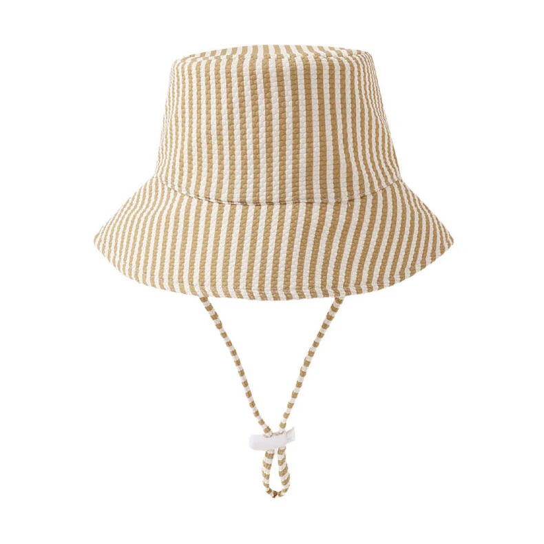 Quincy Mae Honey Stripe Small Bucket Hat