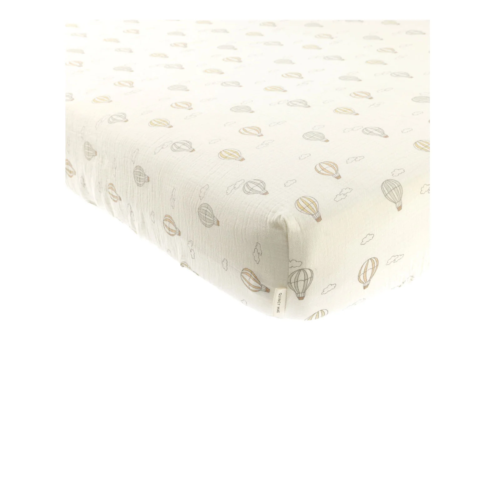 Quincy Mae Hot Air Balloons Woven Crib Sheet