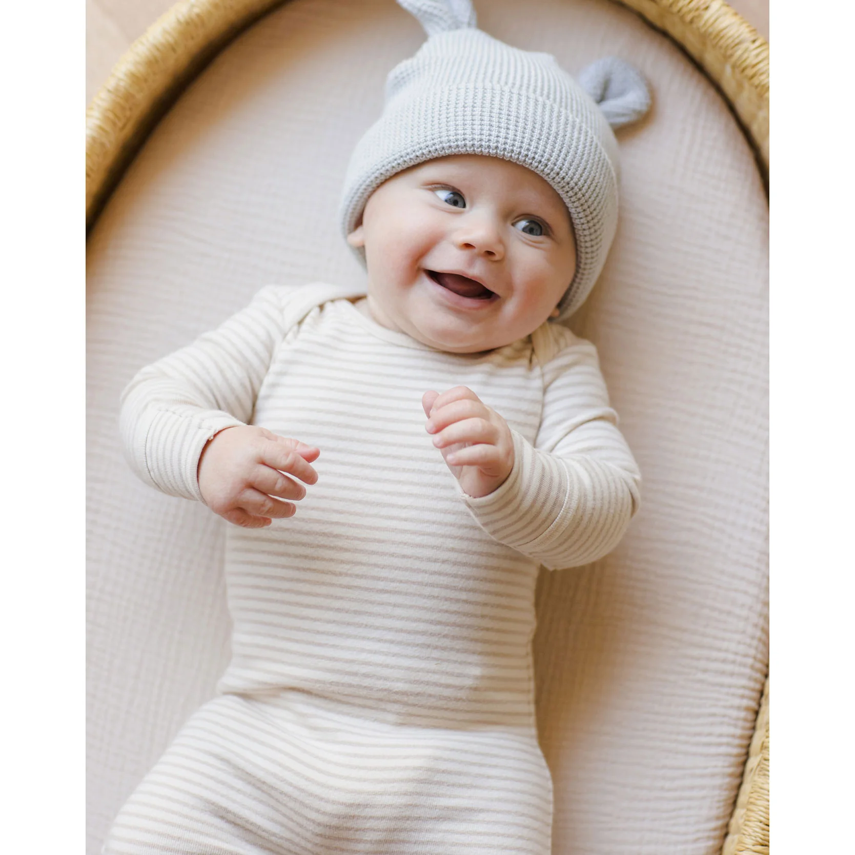 Quincy Mae Ice Blue Baby Bear Beanie - Image 2