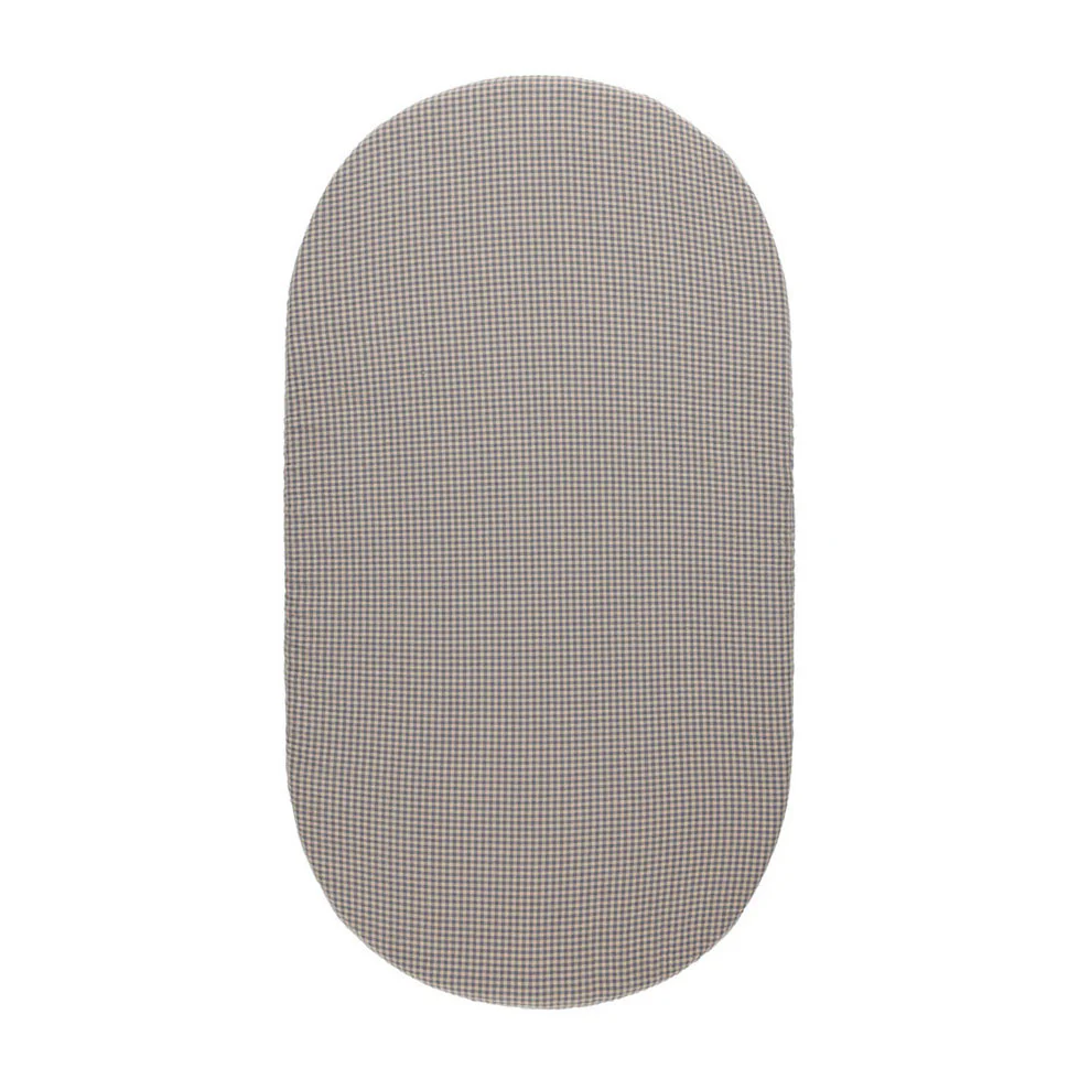 Quincy Mae Indigo Gingham Bassinet Crib Sheet
